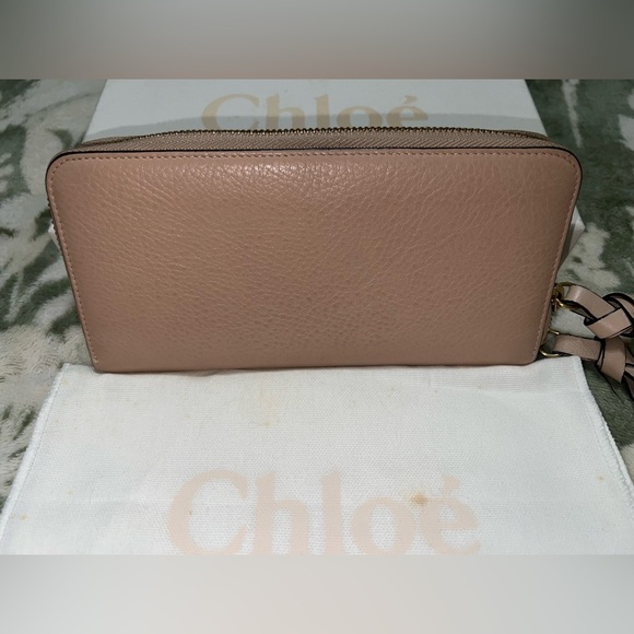 Authentic Chloé “Alphabet” continental wallet in blush nude | Full Set - Picture 5 of 16